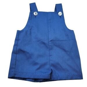 Vintage Imp Originals Blue Shortall Overalls Infant 12 Months Button Shoulder